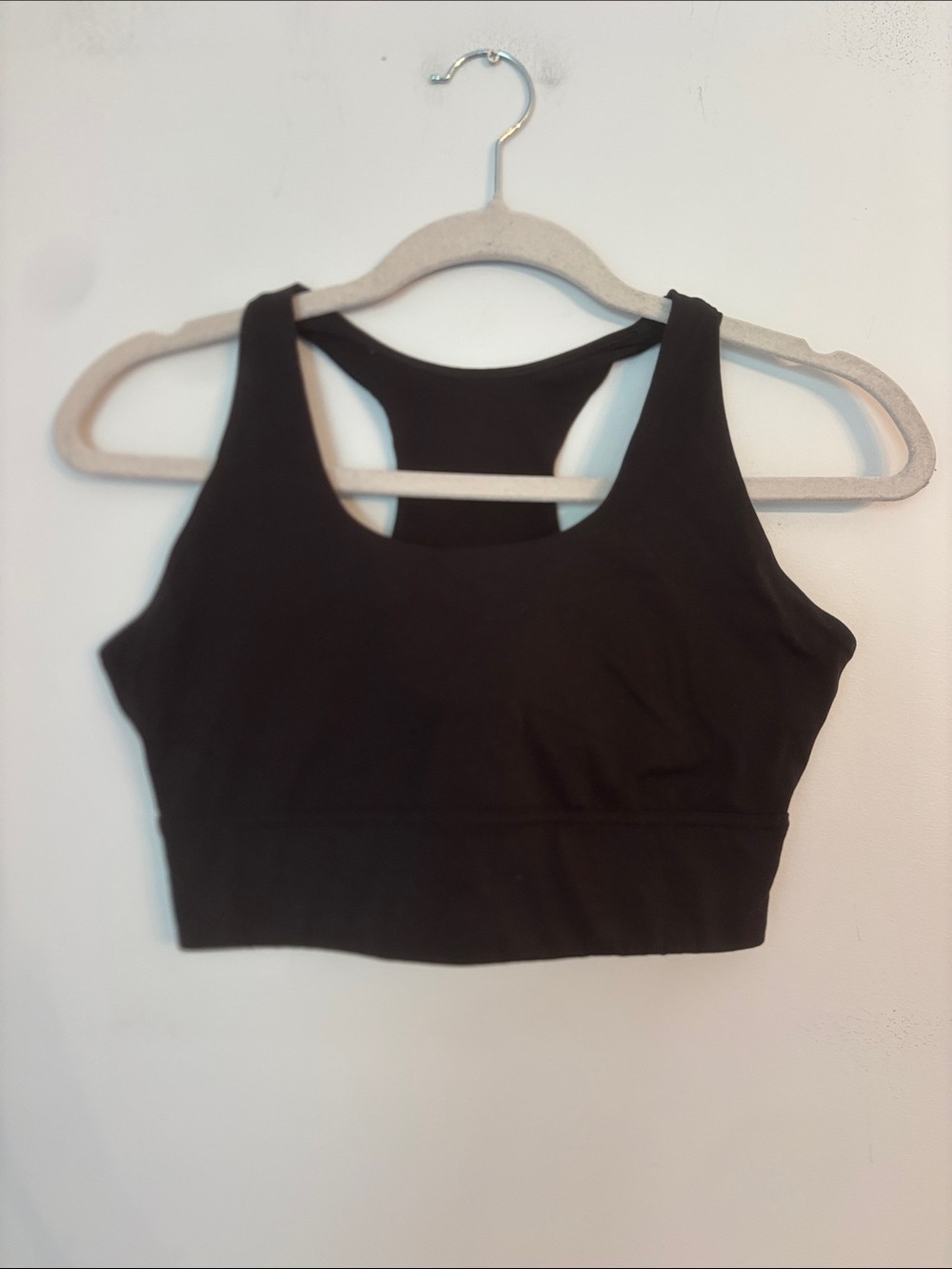 Everlane Black Perform Racerback Long Line Sports Bra Size Small
